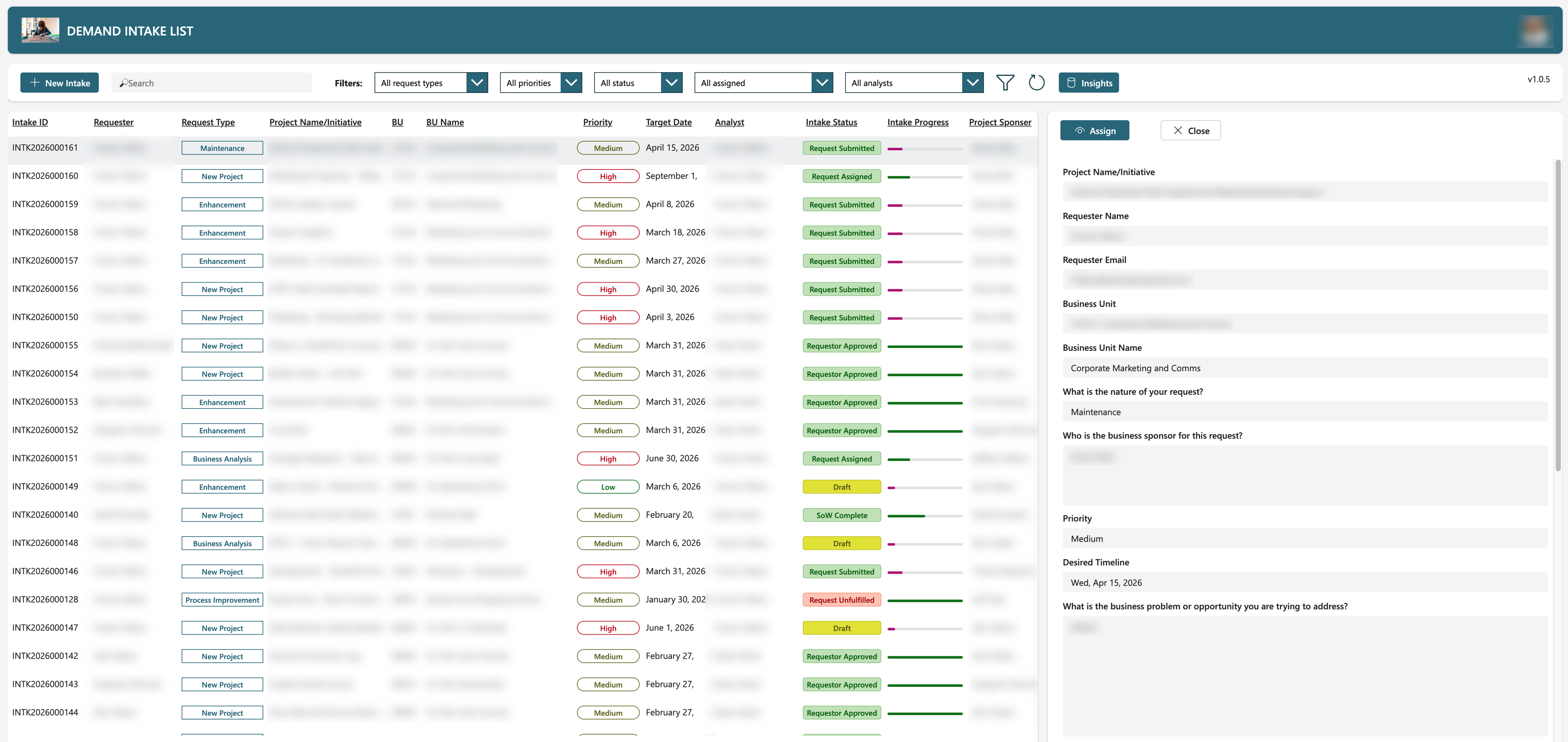 IT Demand Intake Application
