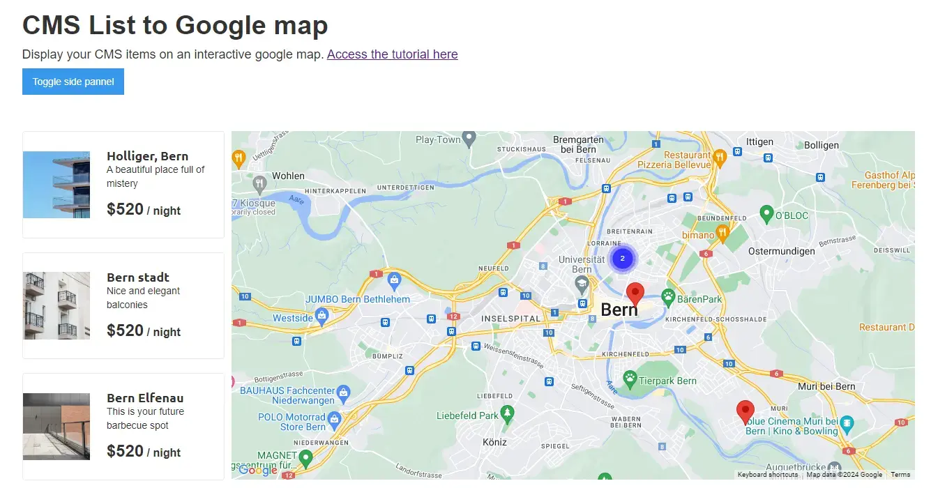 Google Maps Clustering — Webflow CMS Integration